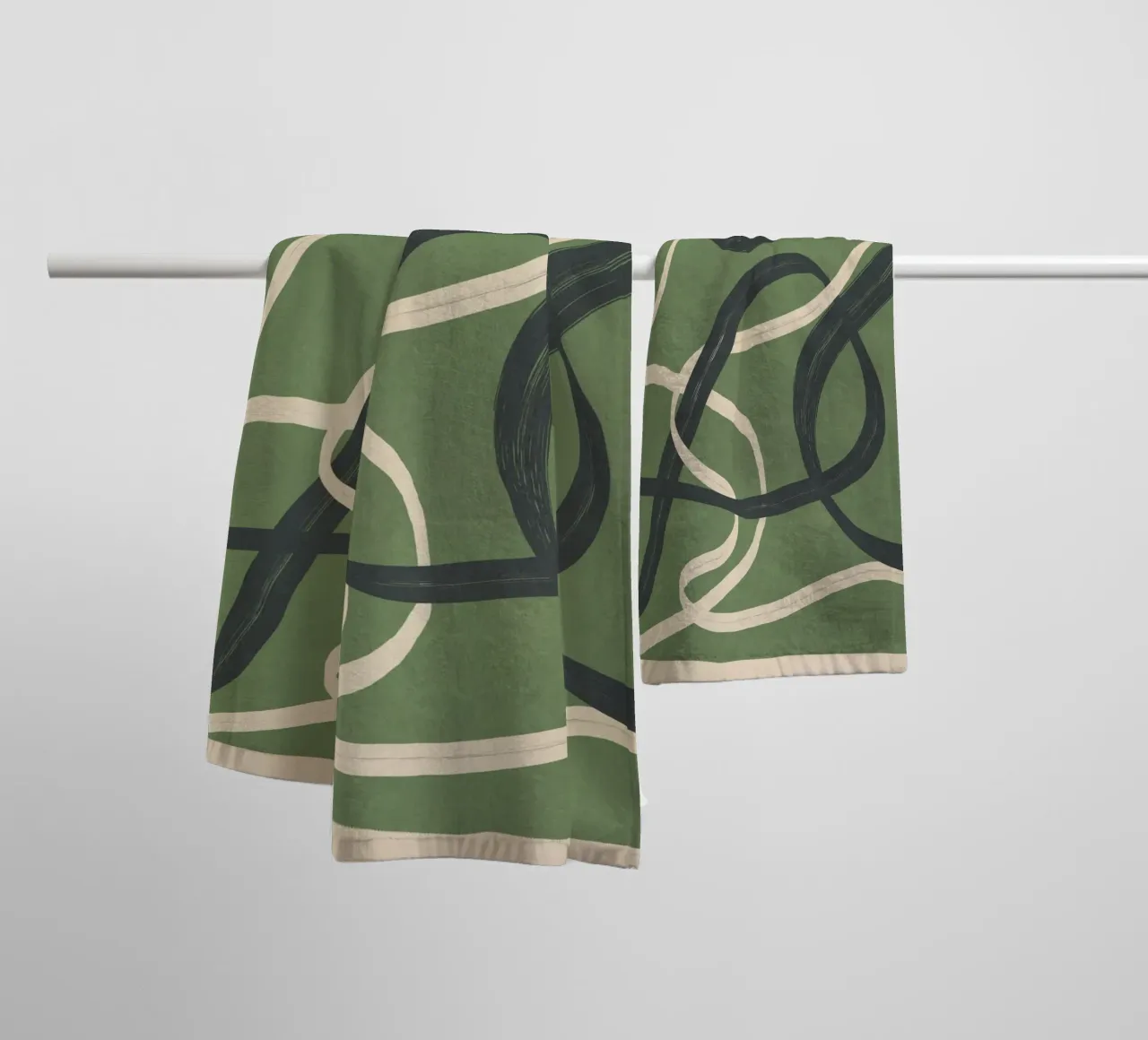 Minimal Abstract Lines Dance 1 asciugamano da bagno da Nadjaa