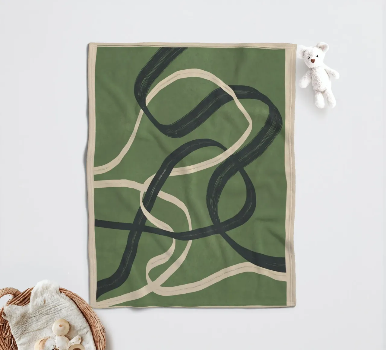 Minimal Abstract Lines Dance 1 coperta in pile da Nadjaa