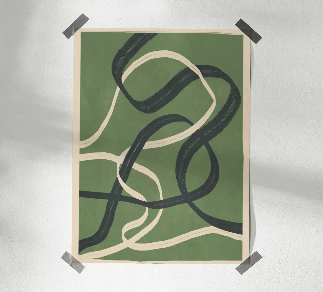 Minimal Abstract Lines Dance 1 poster da Nadjaa