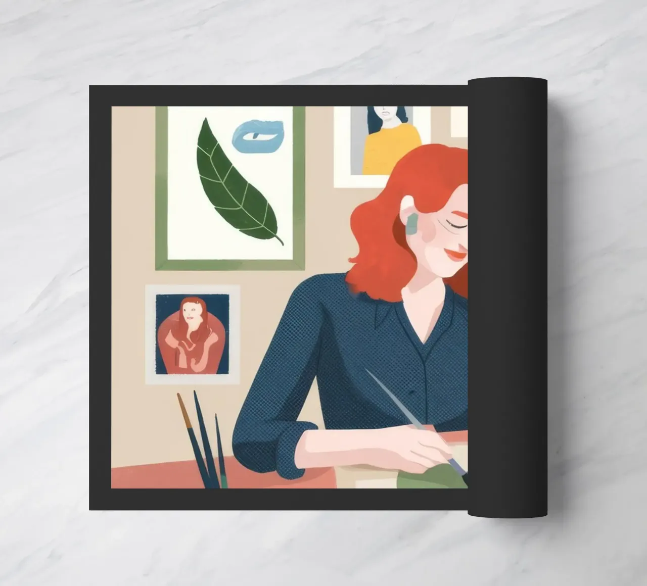 Botanical Workspace Harmony doormat by Fine Sanctuary