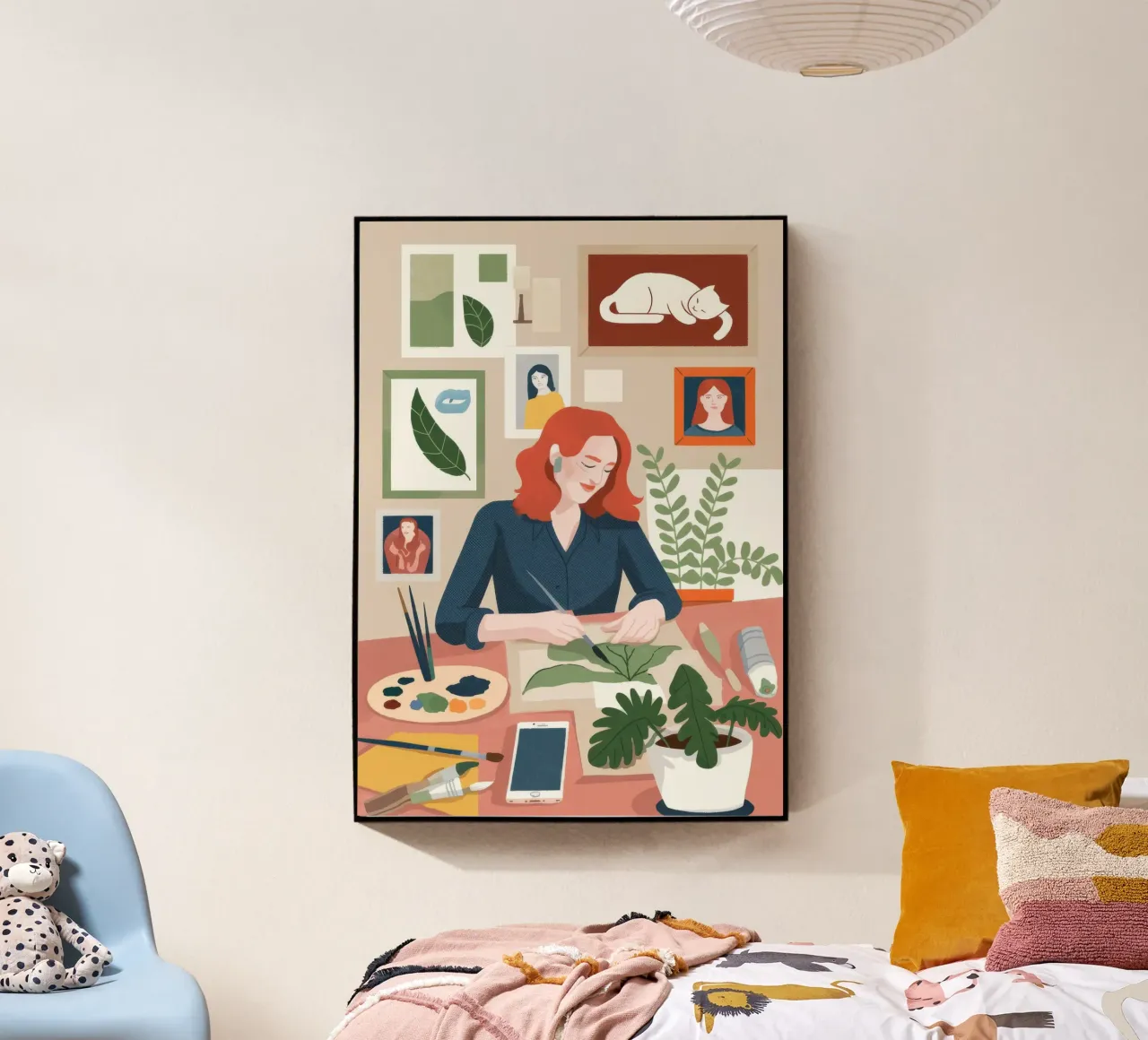 Botanical Workspace Harmony acrylic glass by Fine Sanctuary