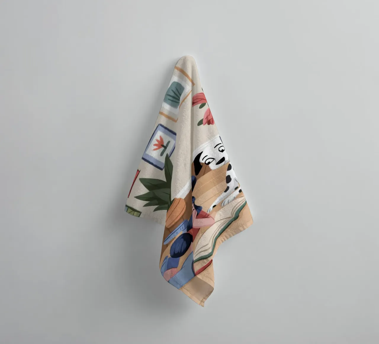 Speels studieverblijf badhanddoek van Fine Sanctuary
