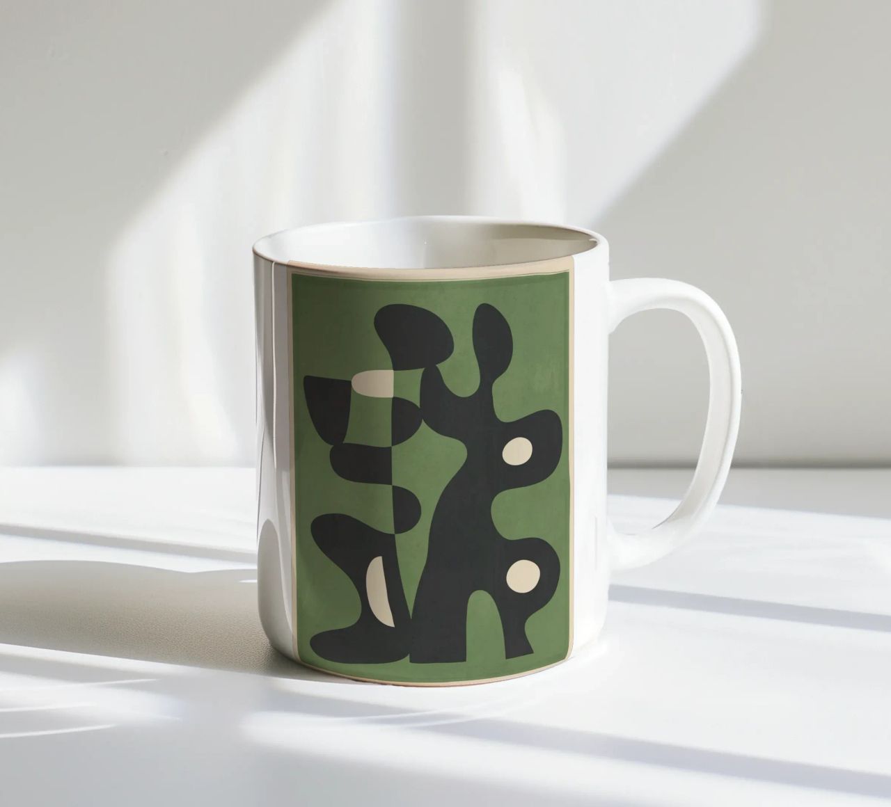 Modern Abstract Art Motion 1 tazza in ceramica da Nadjaa