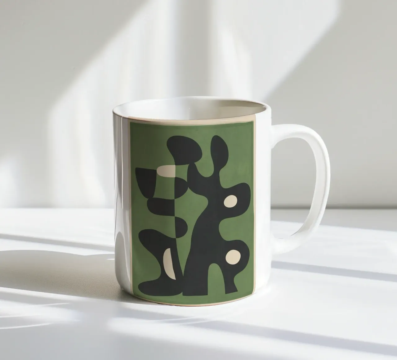 Modern Abstract Art Motion 1 ceramic mug by Nadjaa