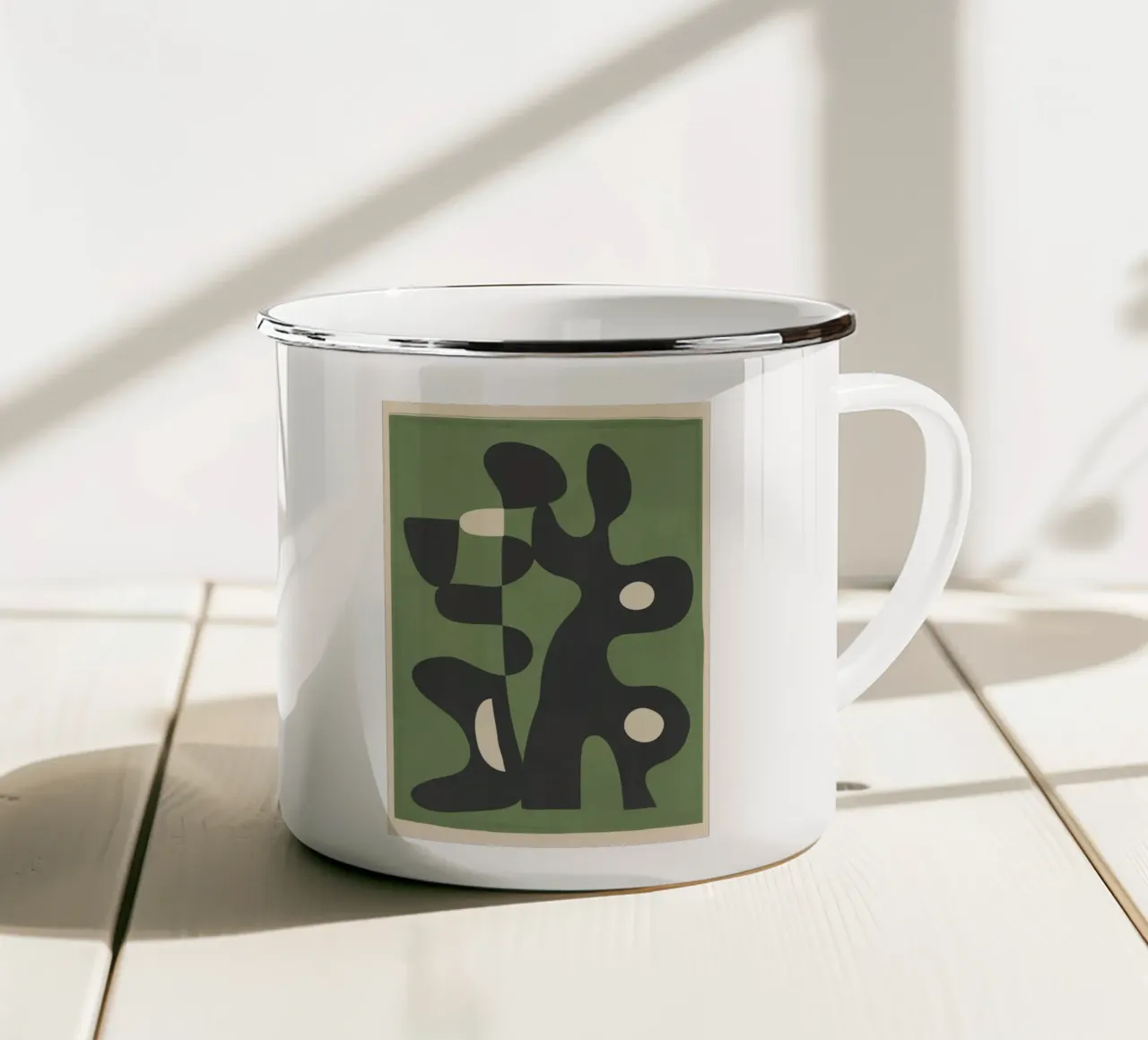 Modern Abstract Art Motion 1 enamel mug by Nadjaa