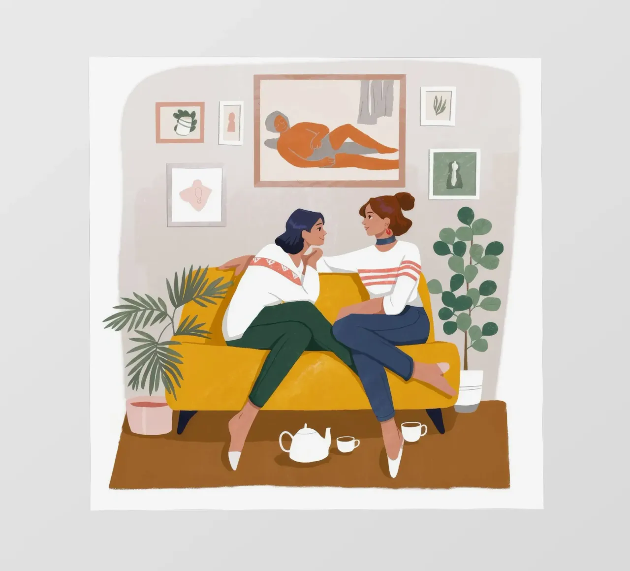 Dialogo botanico accogliente telo in pvc da Fine Sanctuary