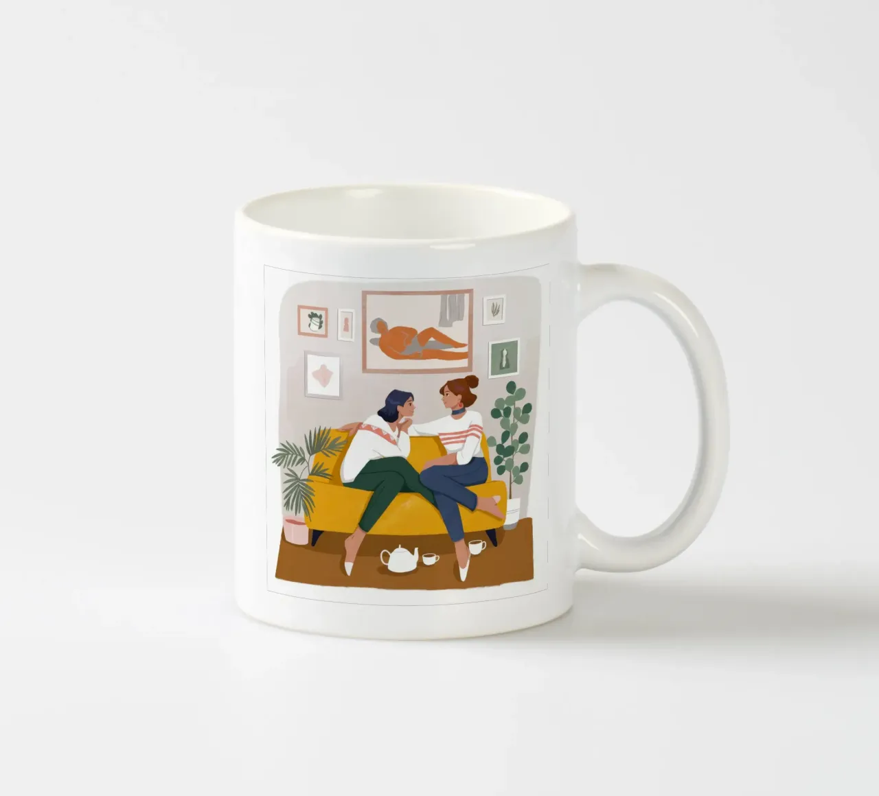 Botanischer Dialog der Gemütlichkeit Keramik Tasse von Fine Sanctuary