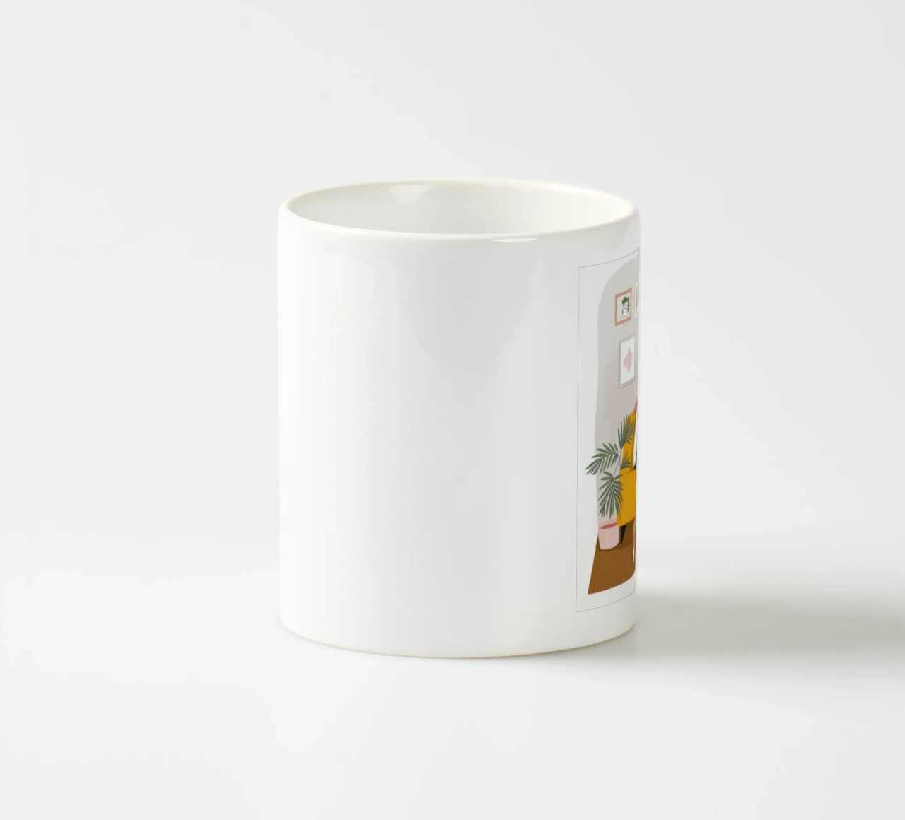 Acogedor diálogo botánico taza de cerámica de Fine Sanctuary
