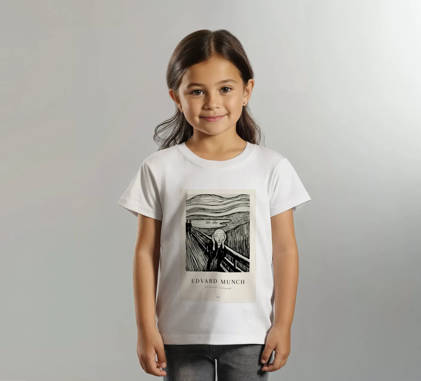 Munch - The Scream Lithograph t-shirt bambini da ARTOTHEK