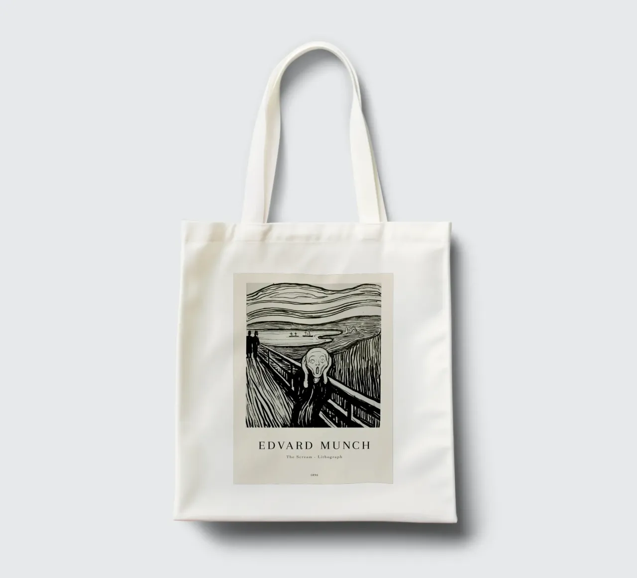 Munch - The Scream Lithograph borsa in juta da ARTOTHEK