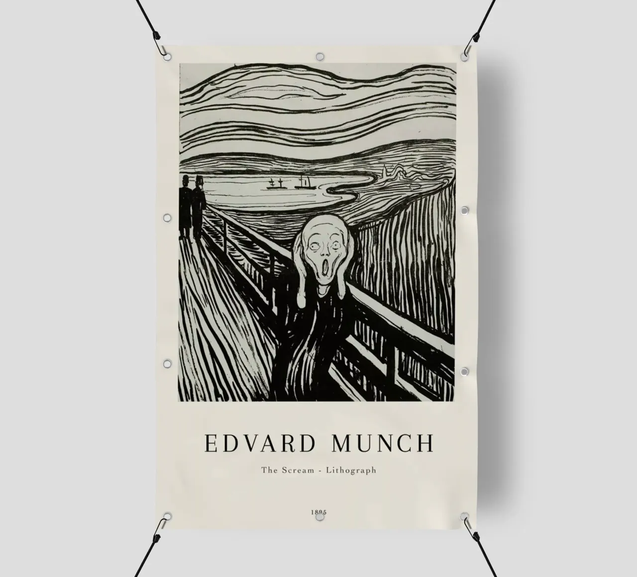 Munch - The Scream Lithograph telo in pvc da ARTOTHEK