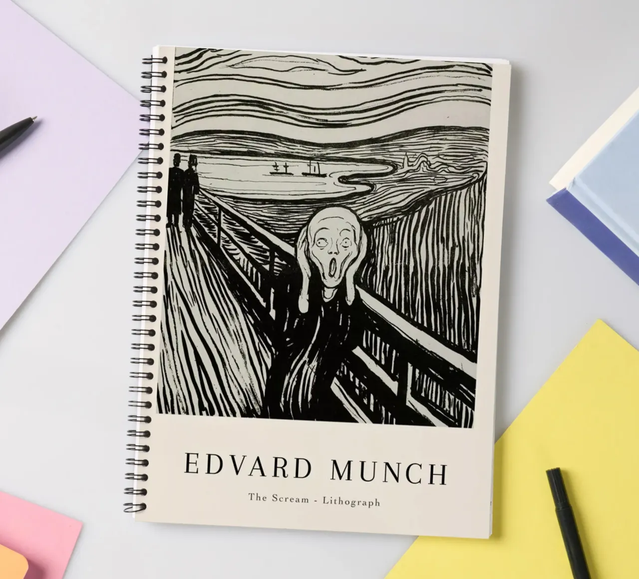 Munch - The Scream Lithograph spiral notebook by ARTOTHEK