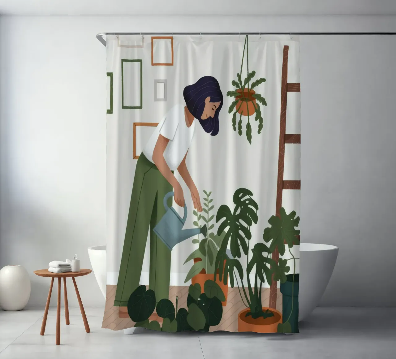Tender Plant Nurture shower curtain by Fine Sanctuary
