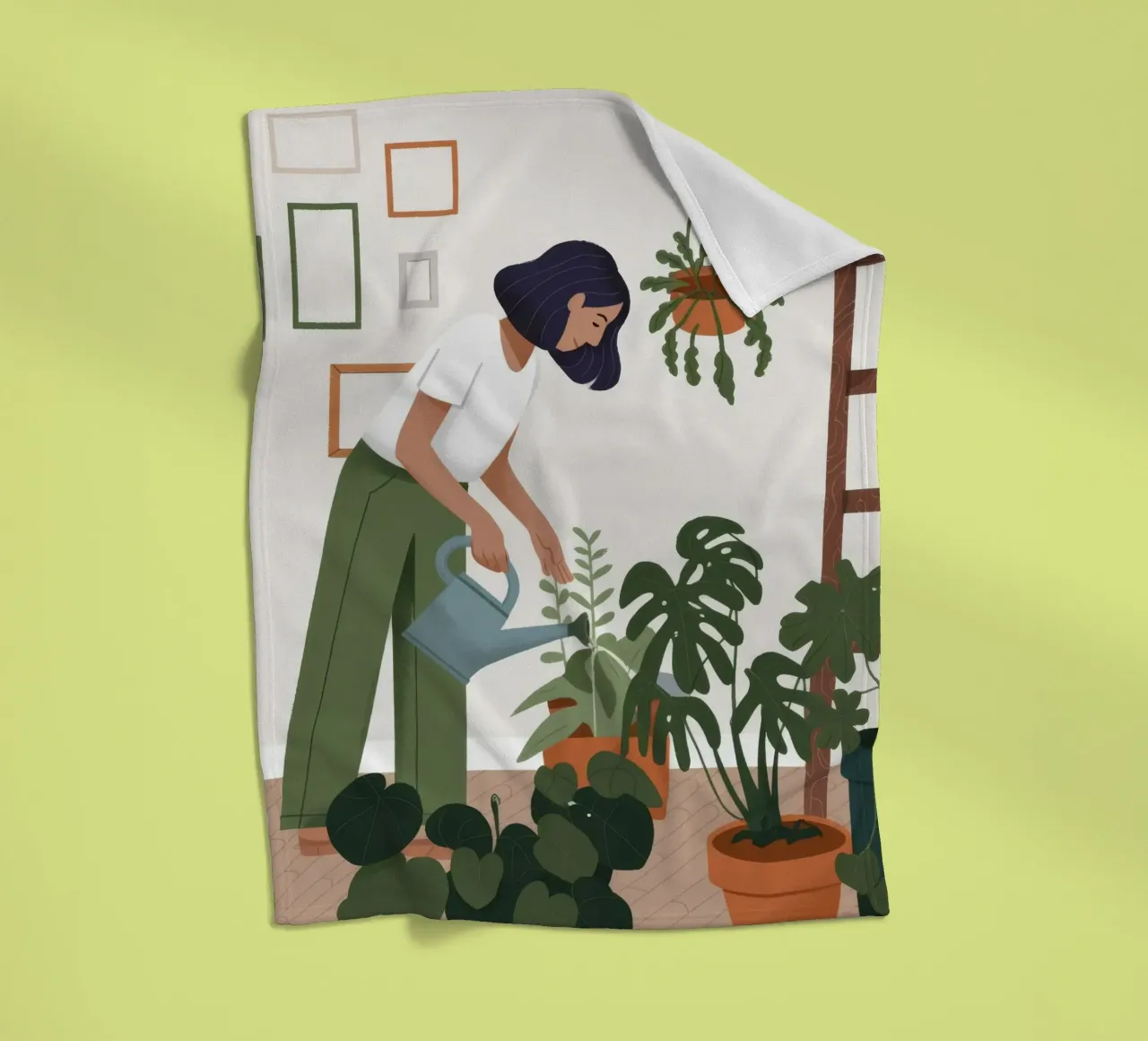 Tender Plant Nurture fleece blanket by Fine Sanctuary