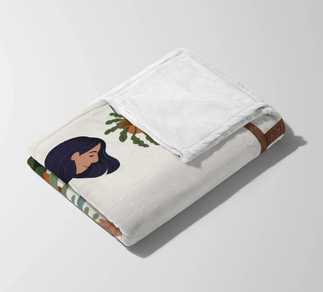 Tender Plant Nurture fleece blanket by Fine Sanctuary