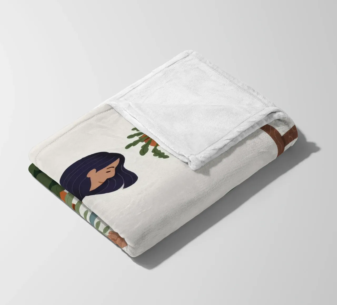 Tender Plant Nurture fleece blanket by Fine Sanctuary