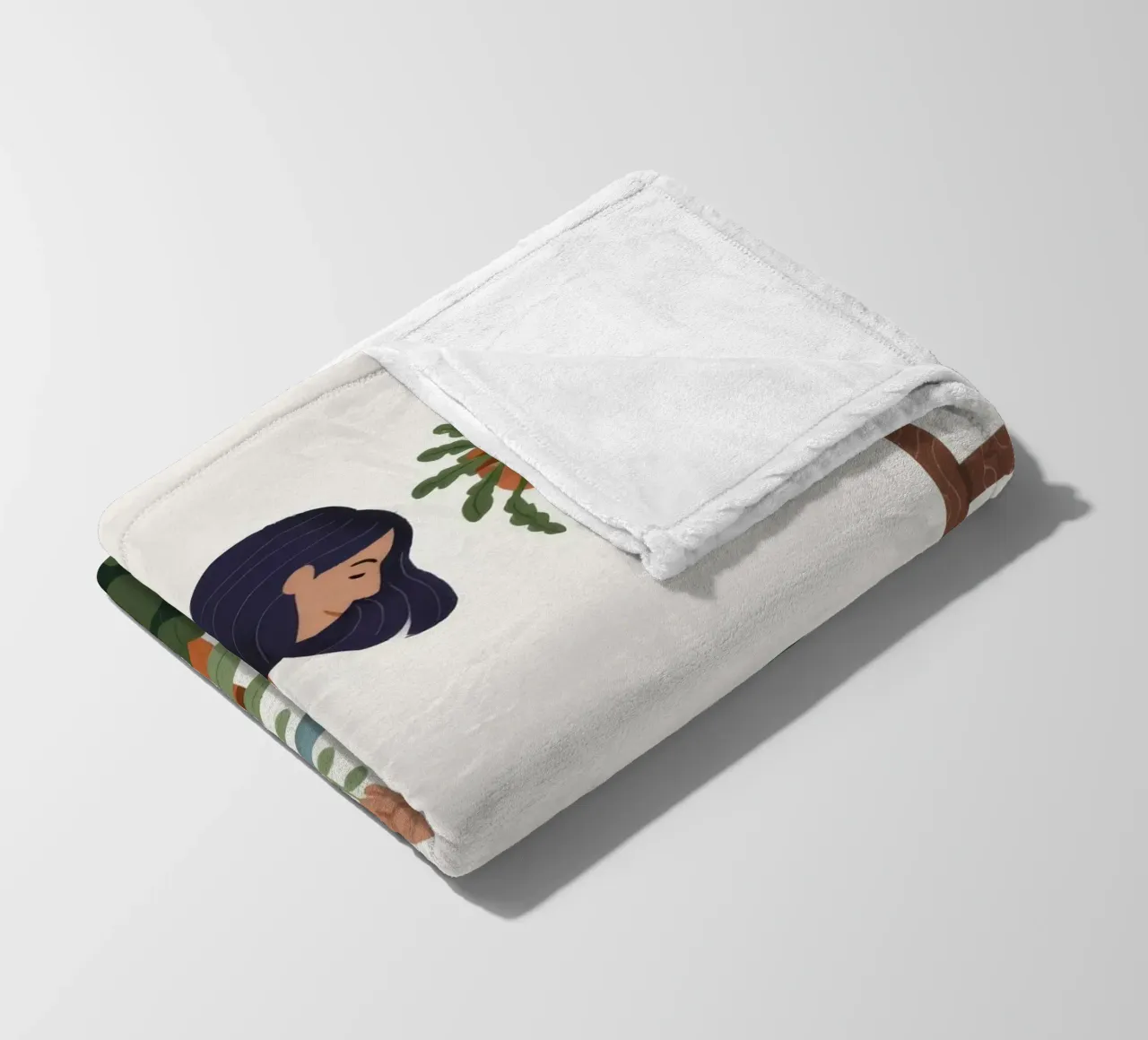 Tender Plant Nurture fleece blanket by Fine Sanctuary
