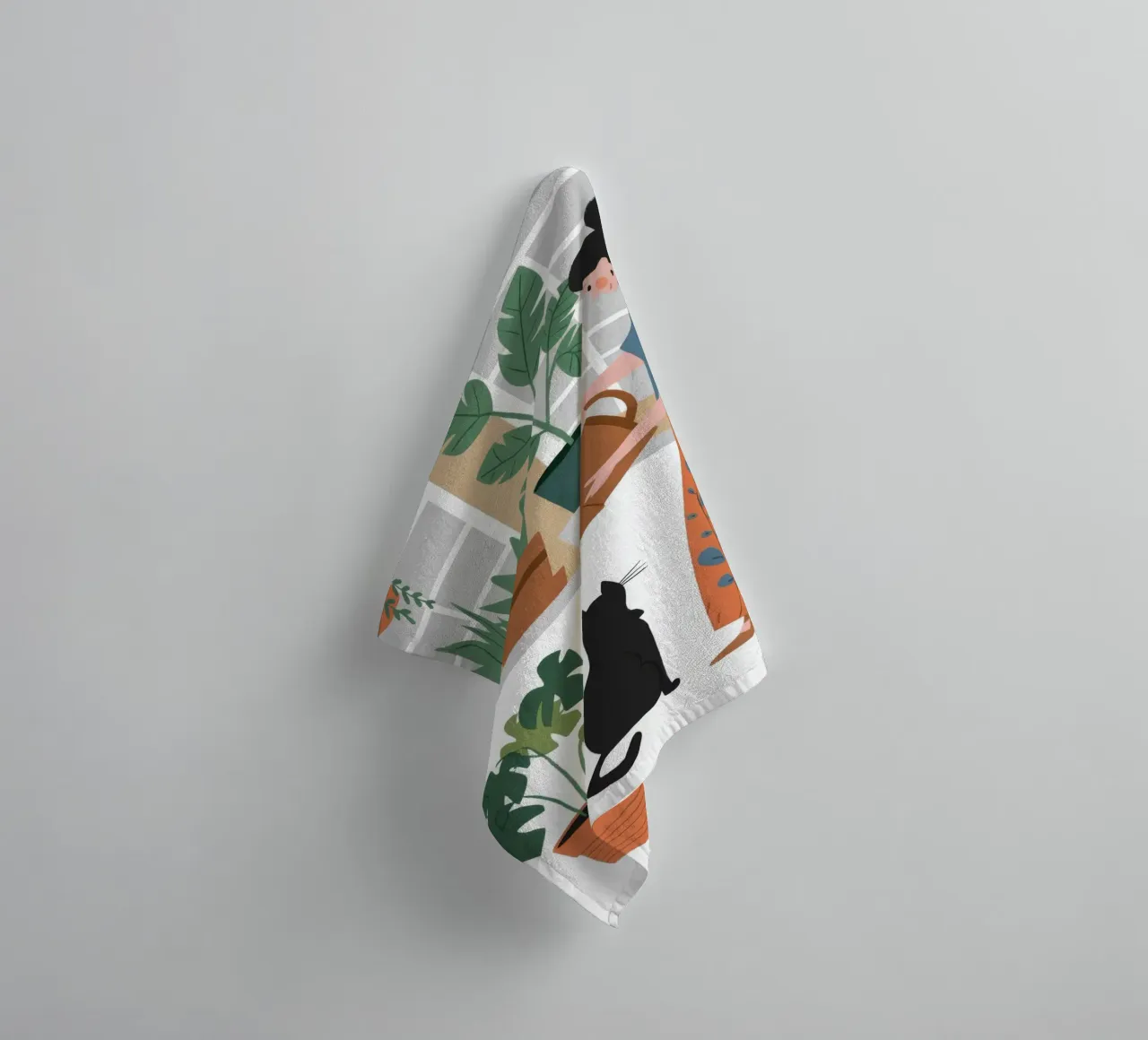 Gezellige tuin gloed badhanddoek van Fine Sanctuary