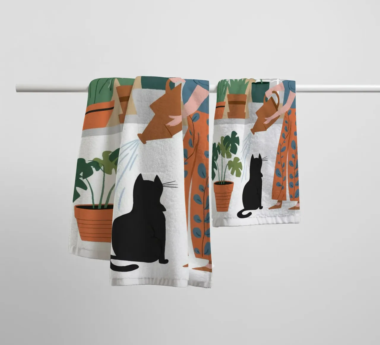 Gezellige tuin gloed badhanddoek van Fine Sanctuary