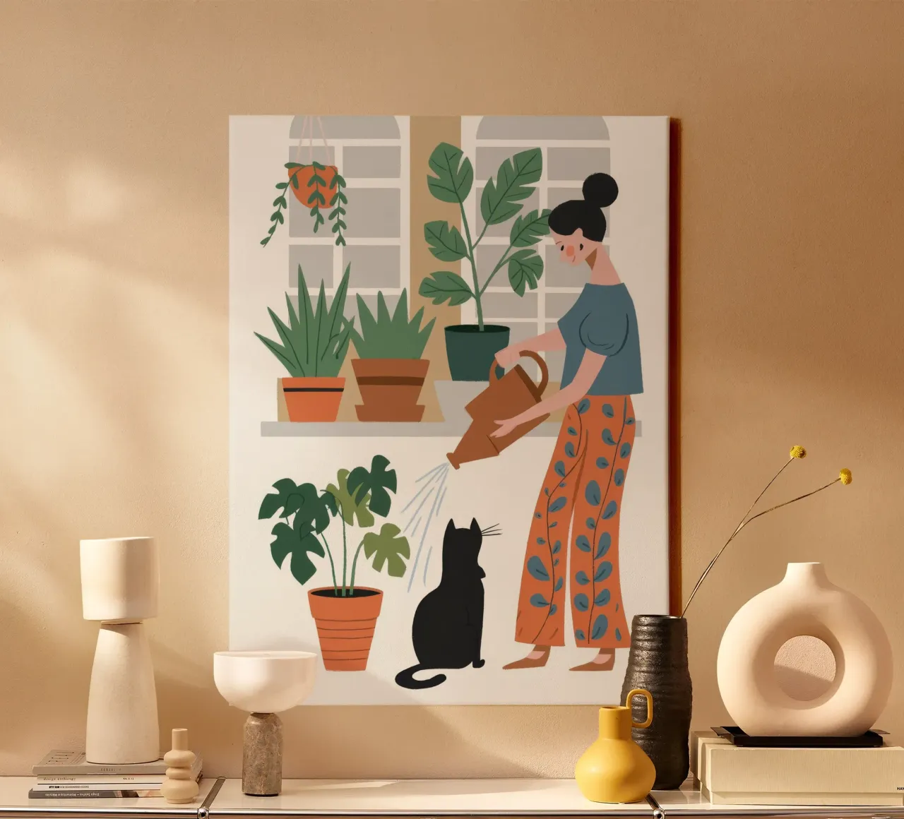 Companionable Garden Glow canvas by Fine Sanctuary