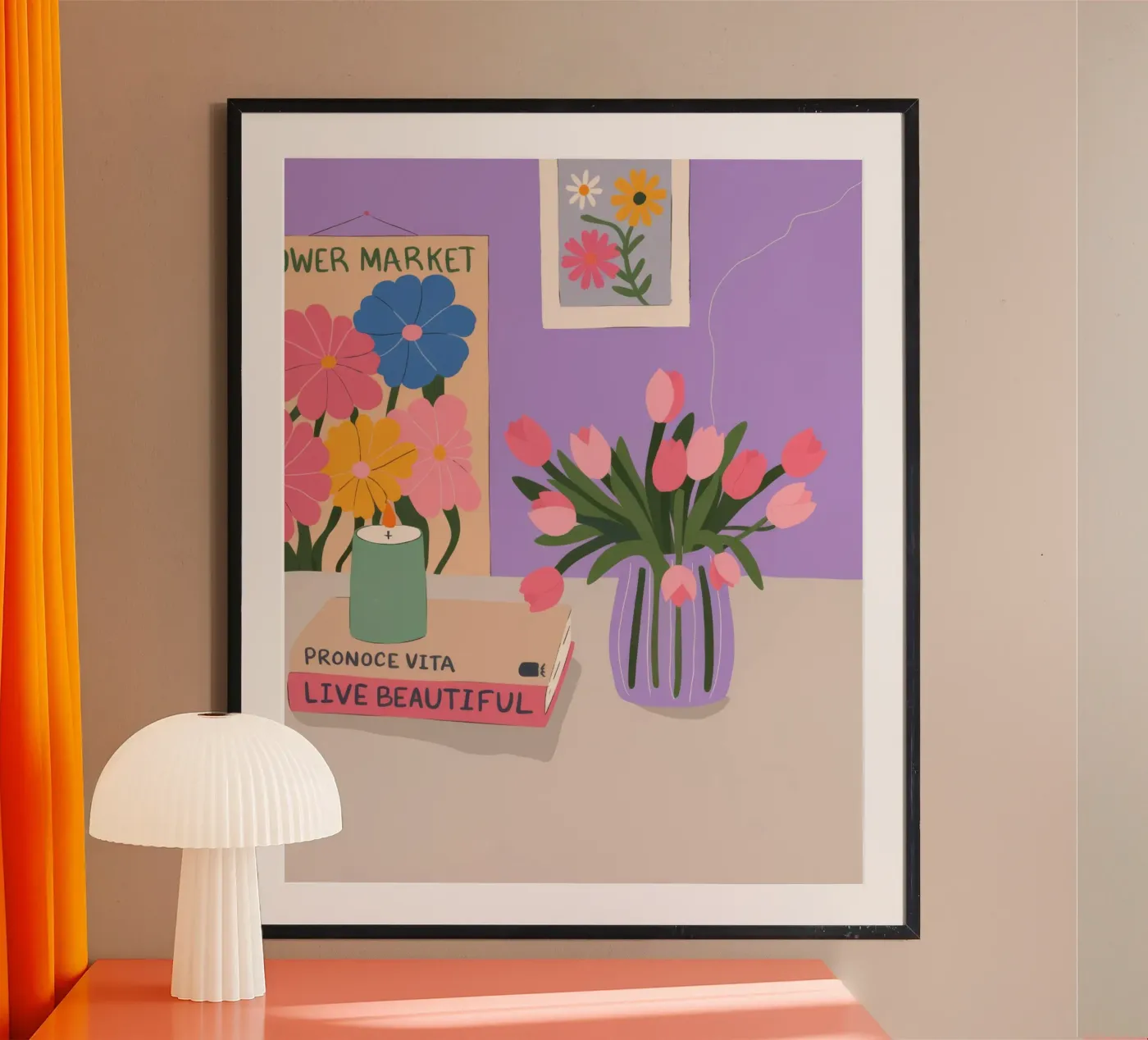 Levendige markt Elegantie poster van Fine Sanctuary