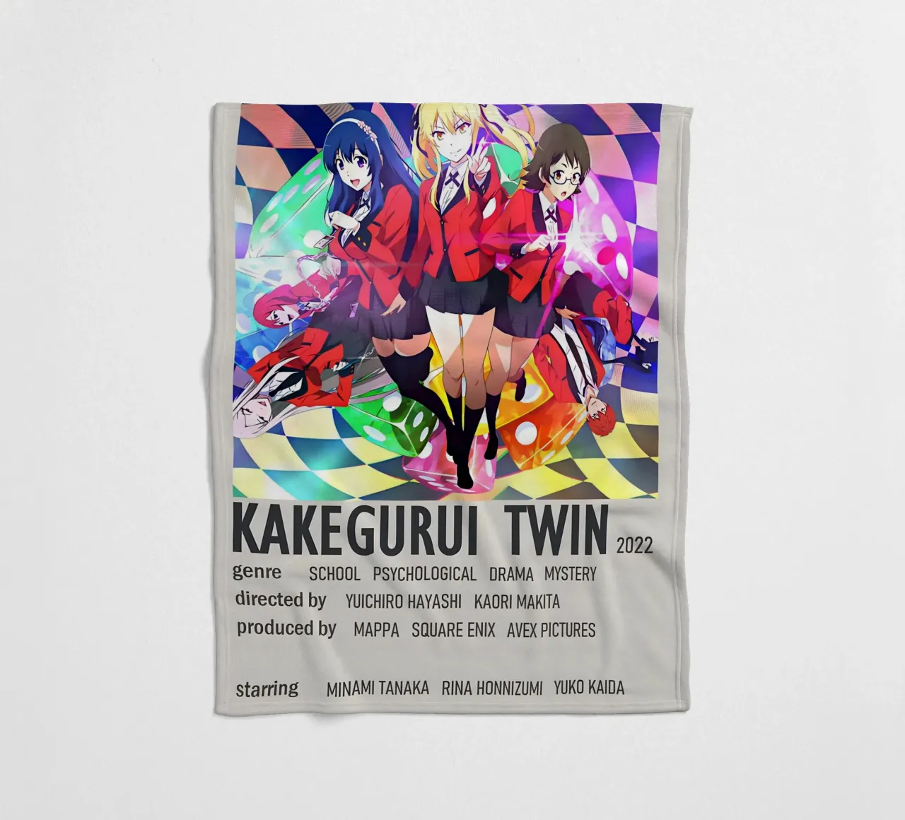 KAKEGURUI TWIN  2022 coperta in pile da Totoya