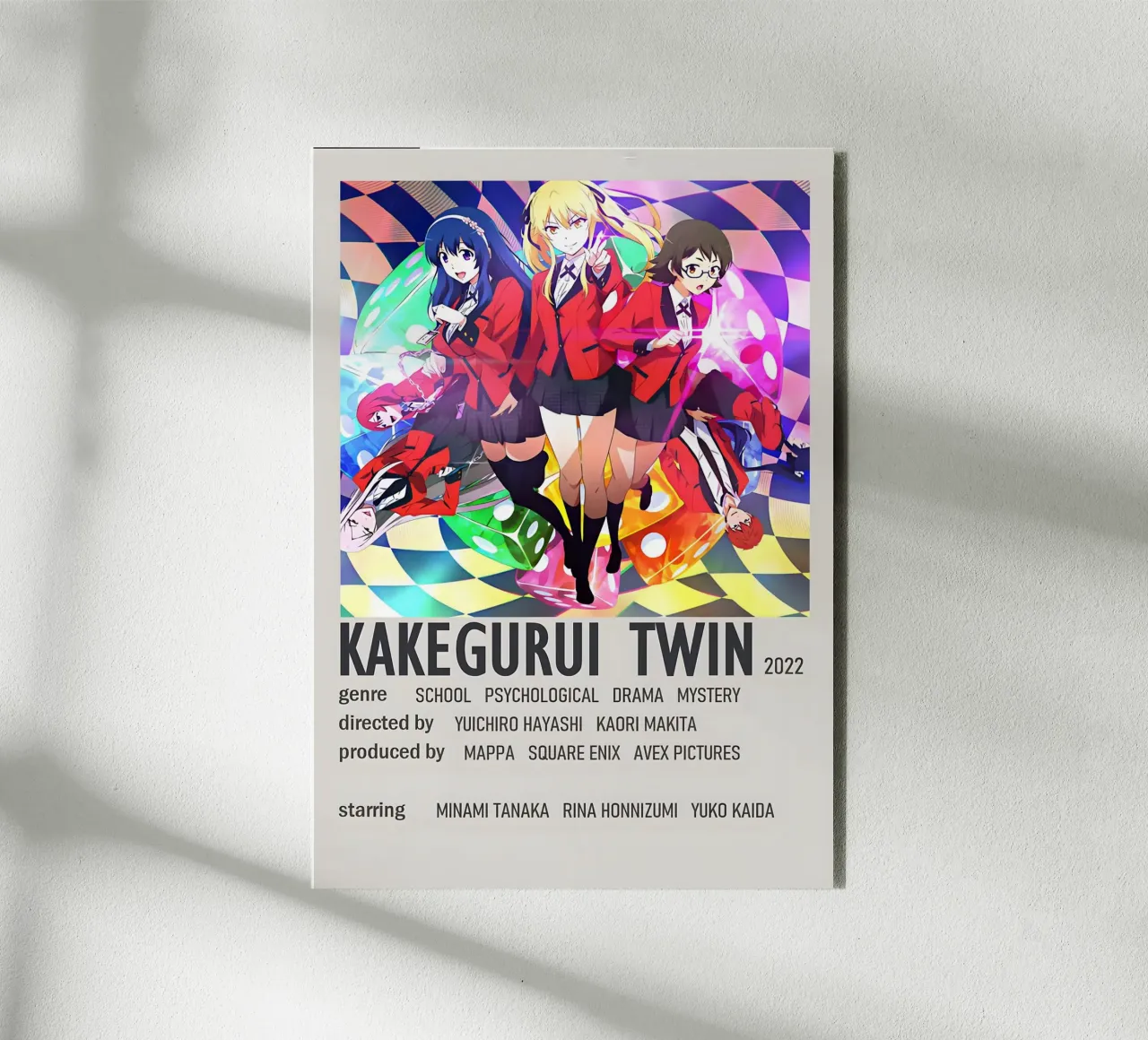 KAKEGURUI TWIN  2022 alluminio dibond da Totoya
