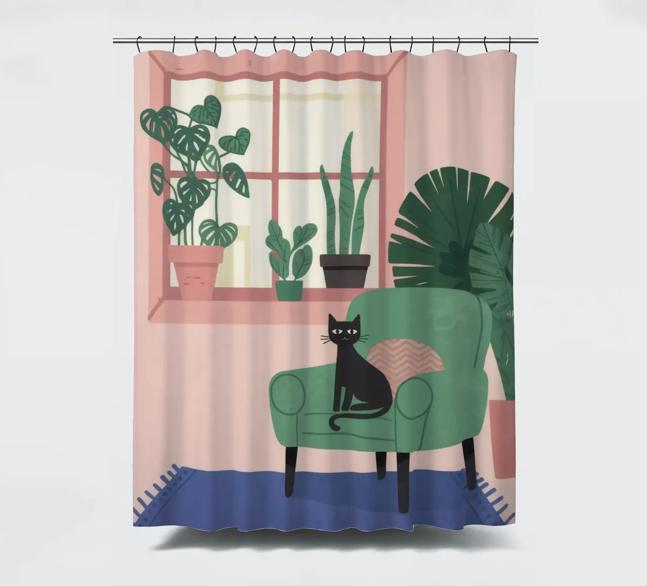 Compagnonnage vert et tranquille rideau de douche de Fine Sanctuary