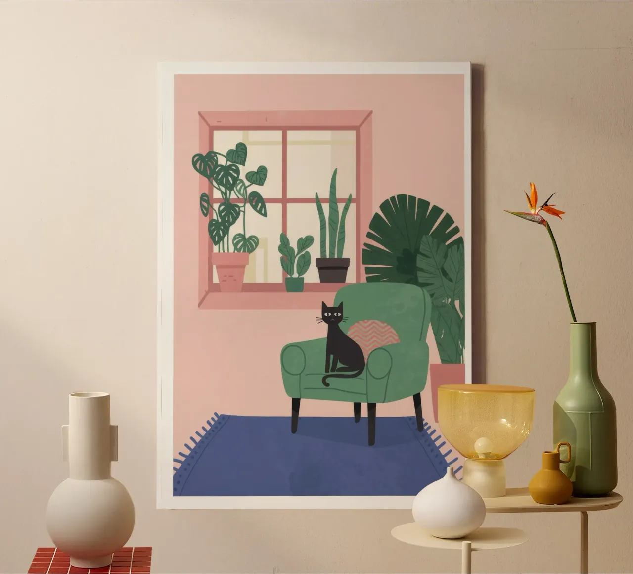 Rustig groen gezelschap canvas van Fine Sanctuary