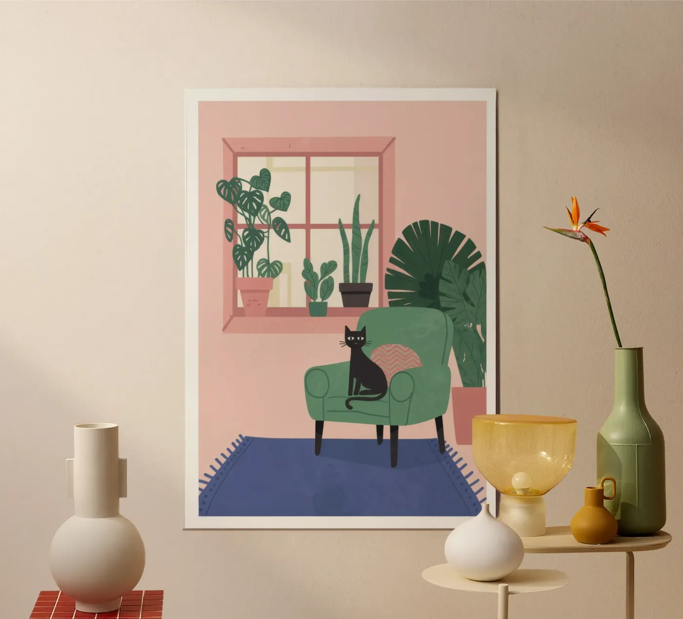 Tranquilla compagnia verde poster da Fine Sanctuary