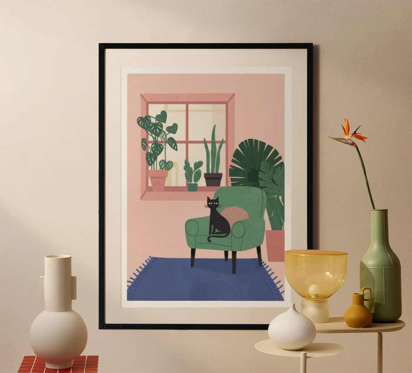 Tranquilla compagnia verde poster da Fine Sanctuary