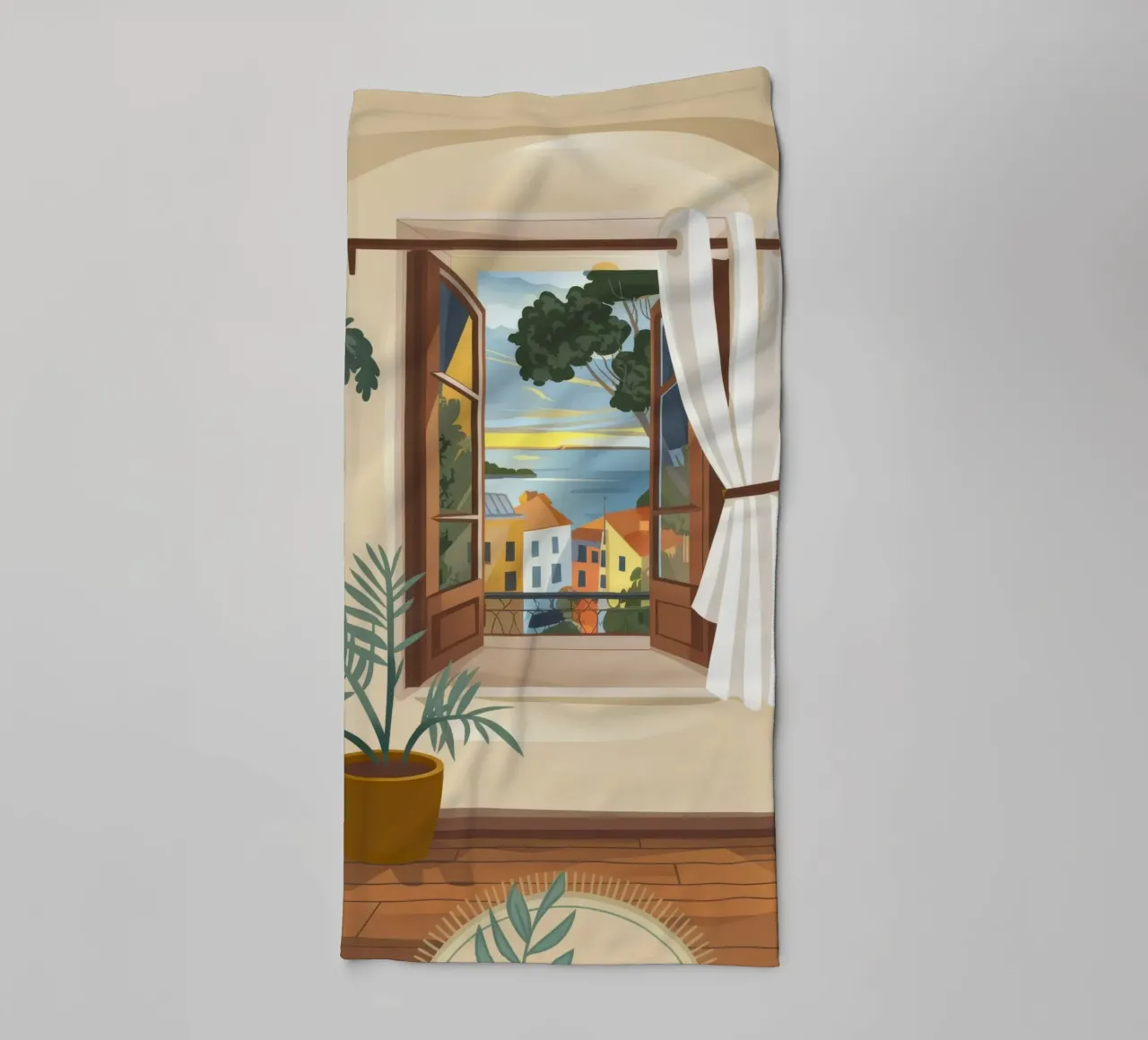 Scenic Window Serenity towel by Fine Sanctuary