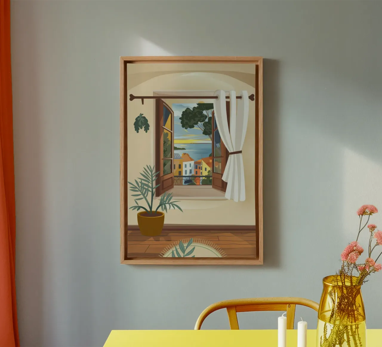 Landschap Sereniteit canvas met Baklijst van Fine Sanctuary
