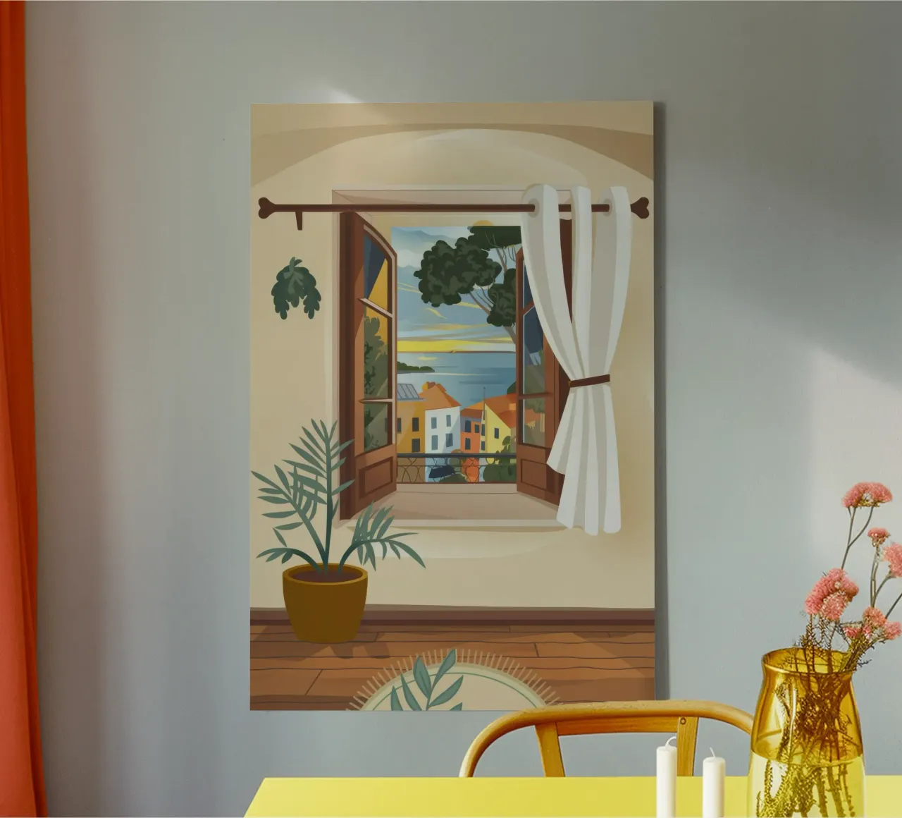 Landschap Sereniteit canvas met Baklijst van Fine Sanctuary