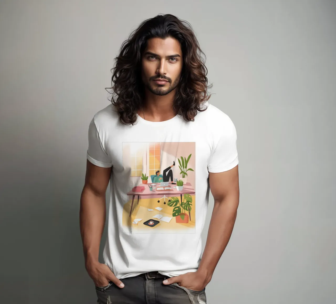 Ätherischer Arbeitsbereich Harmonie T-Shirt von Fine Sanctuary