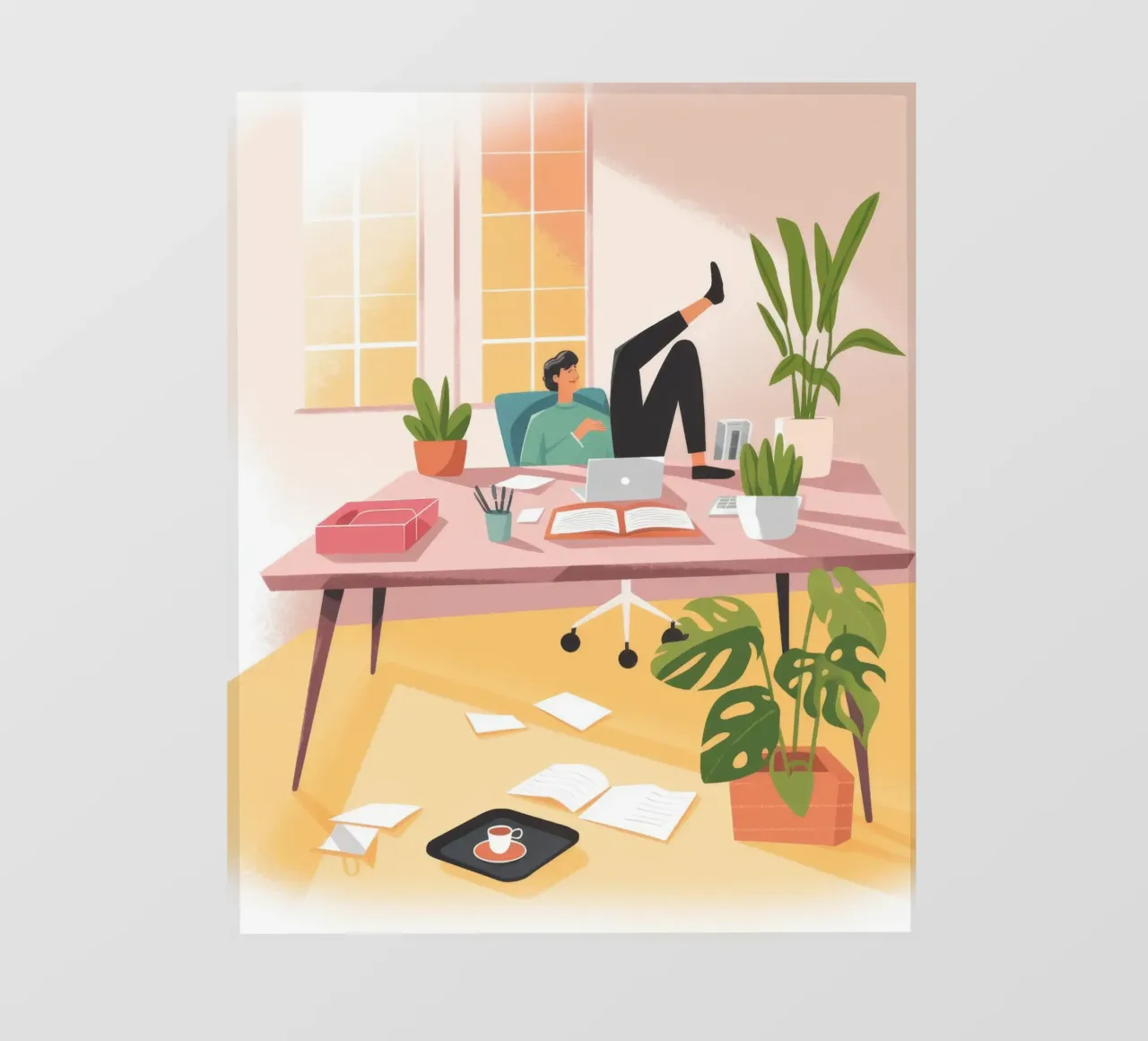 Ethereal Workspace Harmony photo wallpaper by Fine Sanctuary