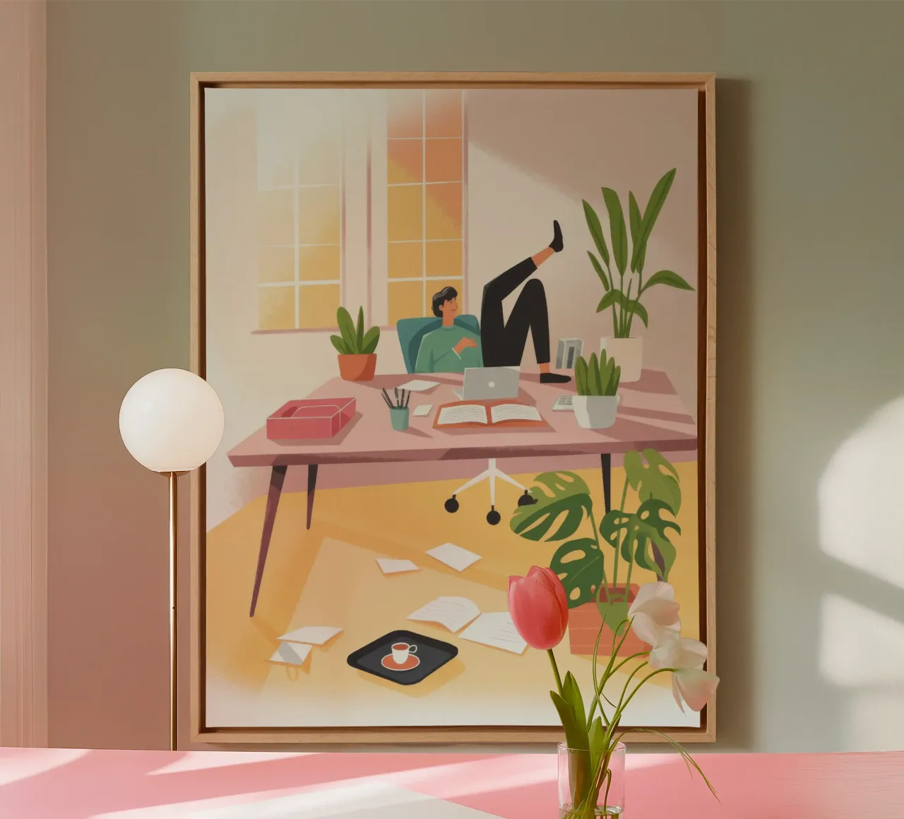 Armonia eterea dello spazio di lavoro tela da Fine Sanctuary