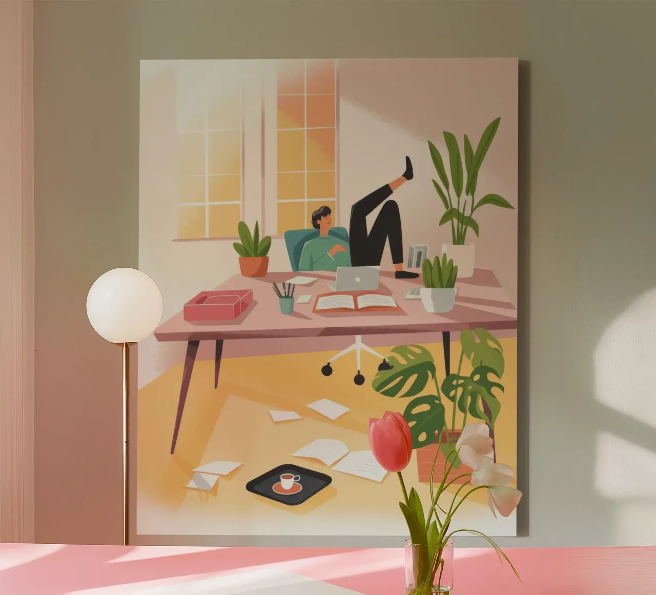 Armonia eterea dello spazio di lavoro tela da Fine Sanctuary