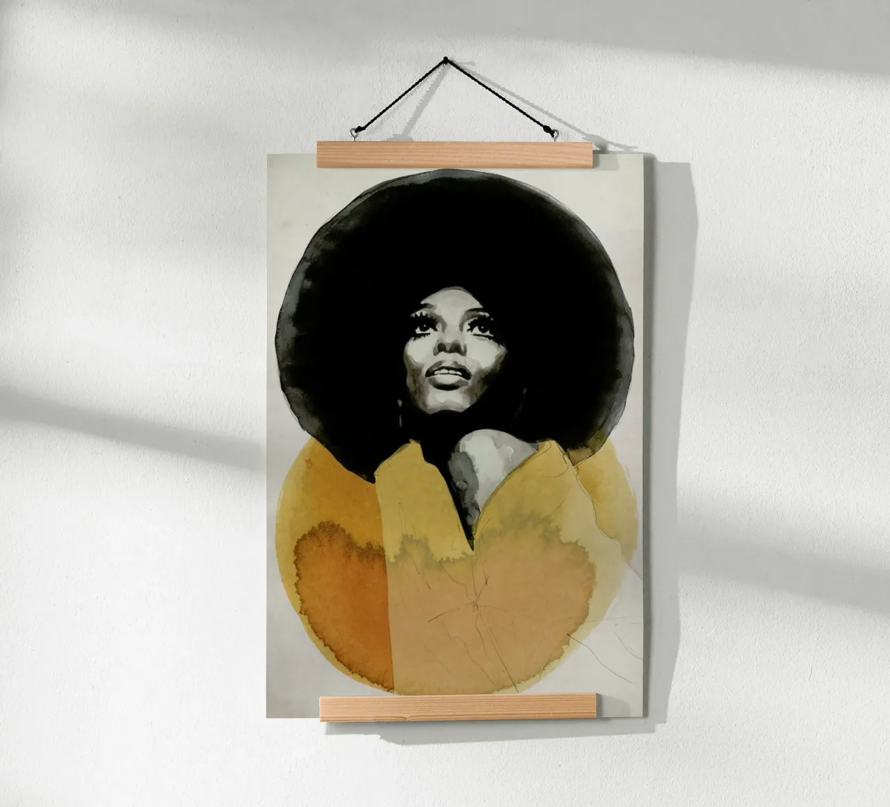 Diana Ross poster con telaio in alluminio da David Diehl