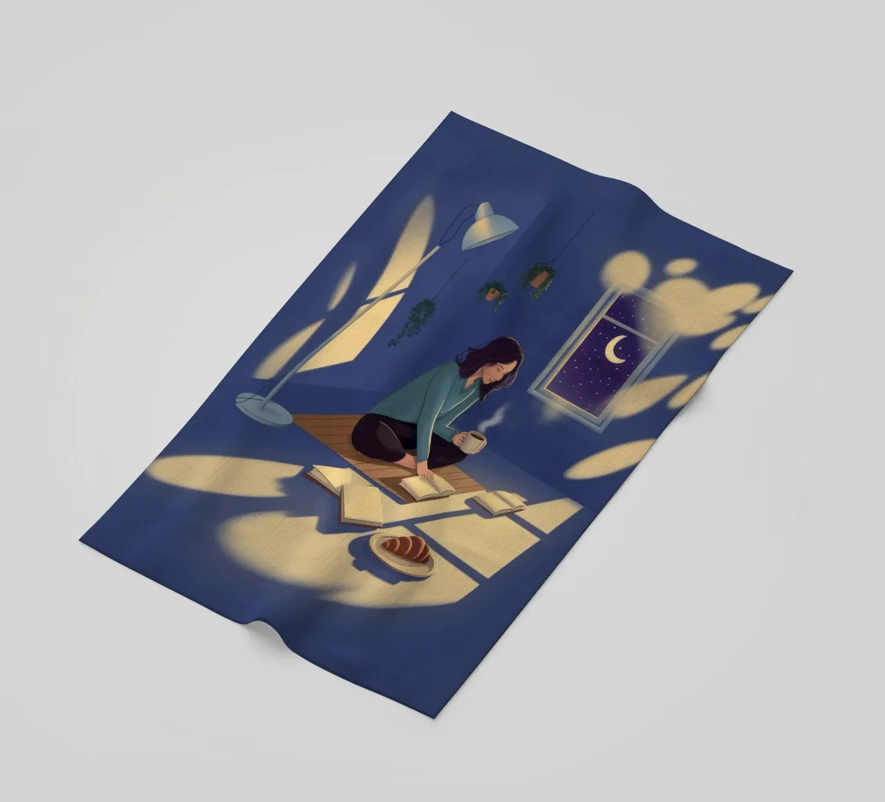 Spazio creativo notturno telo mare da Fine Sanctuary