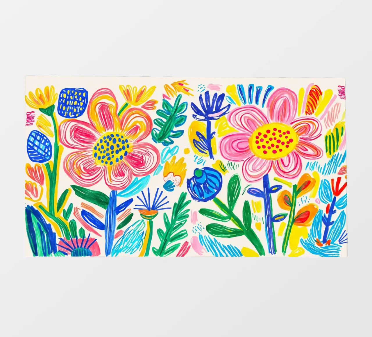 Bold Pop Summer Blooms telo in pvc da Andrea Haase Modern Home