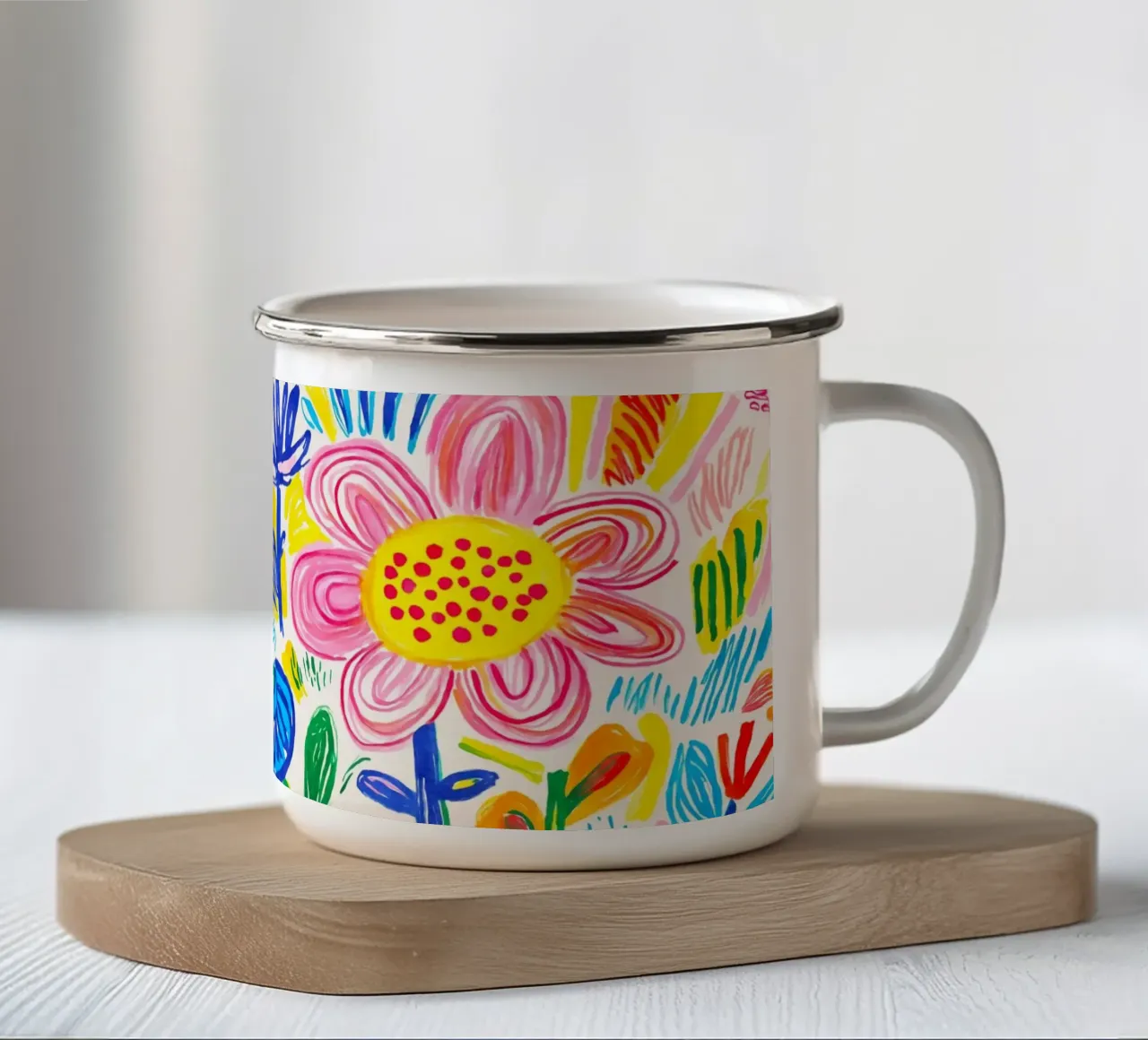 Bold Pop Summer Blooms tazza in smalto da Andrea Haase Modern Home