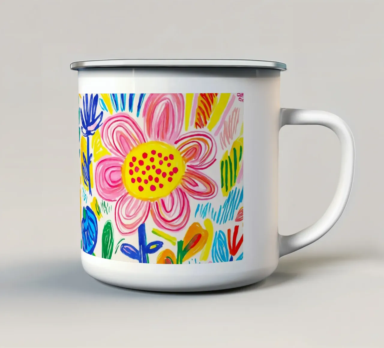 Bold Pop Summer Blooms tazza in smalto da Andrea Haase Modern Home