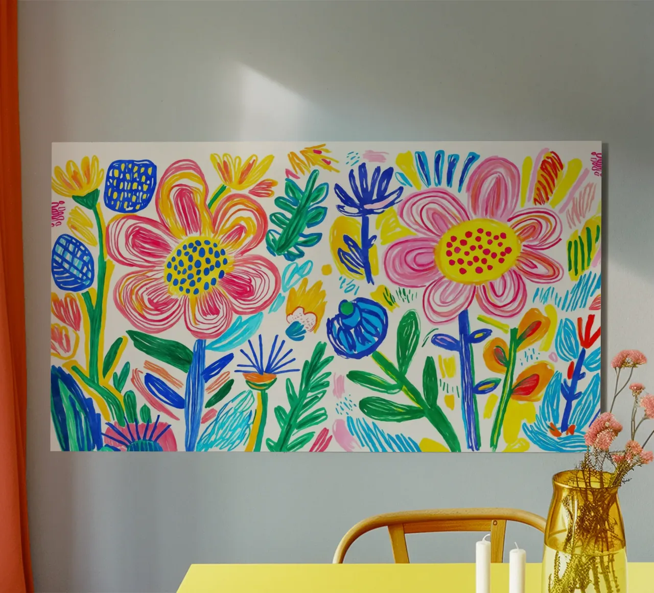 Bold Pop Summer Blooms alluminio dibond da Andrea Haase Modern Home