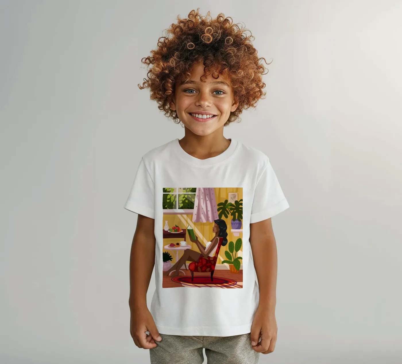 Zonovergoten leeshoek kinder t-shirt van Fine Sanctuary