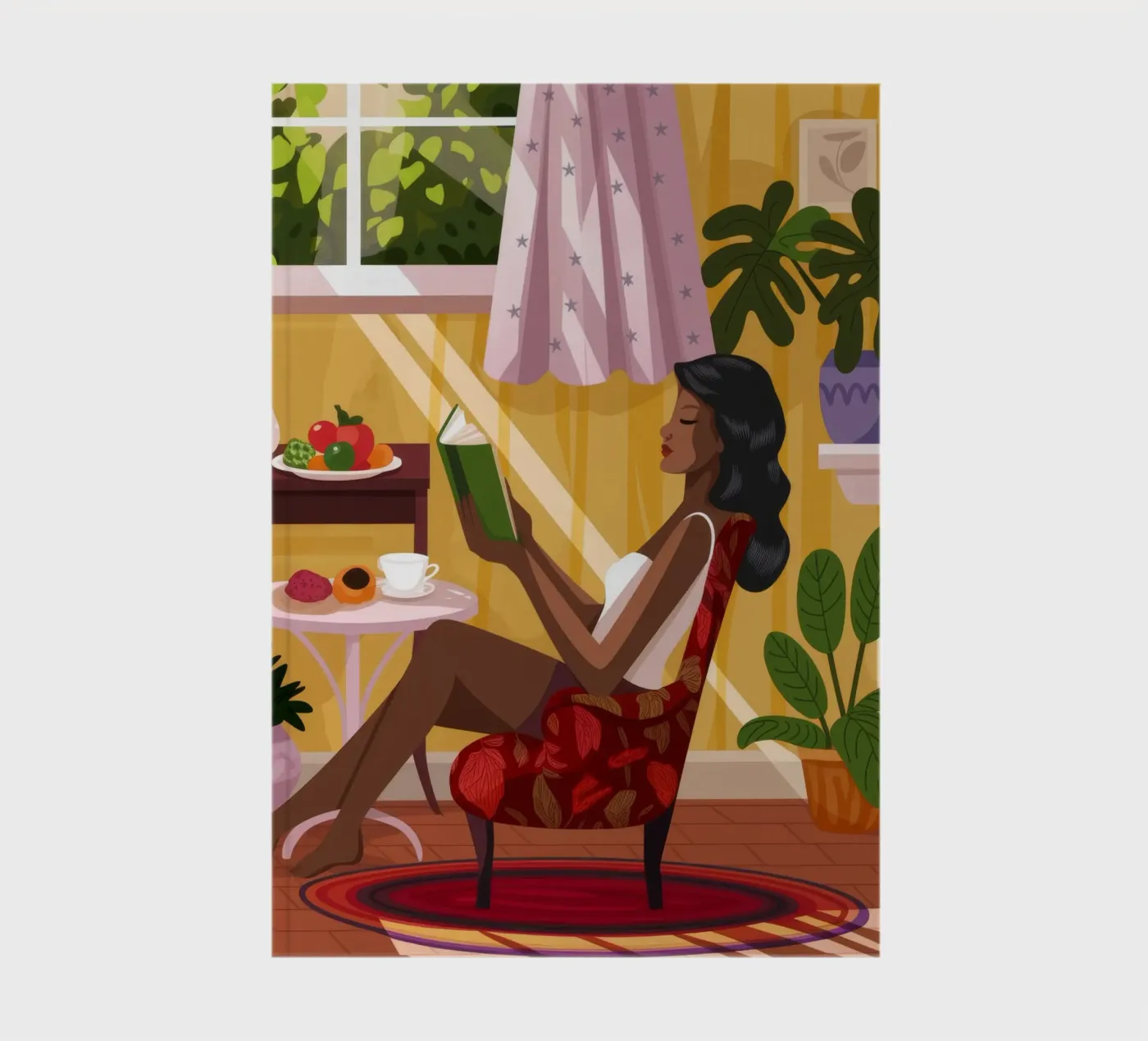 Sunlit Reading Nook notebook by Fine Sanctuary