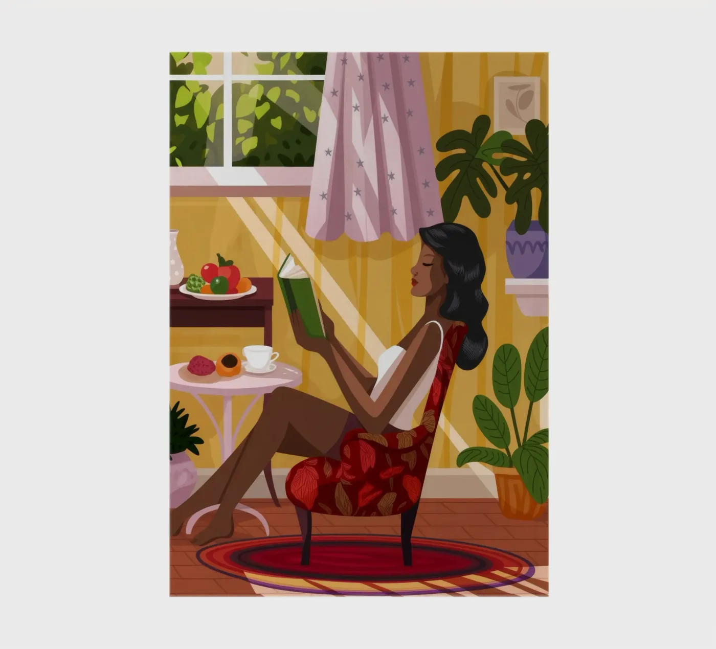 Sunlit Reading Nook notebook by Fine Sanctuary