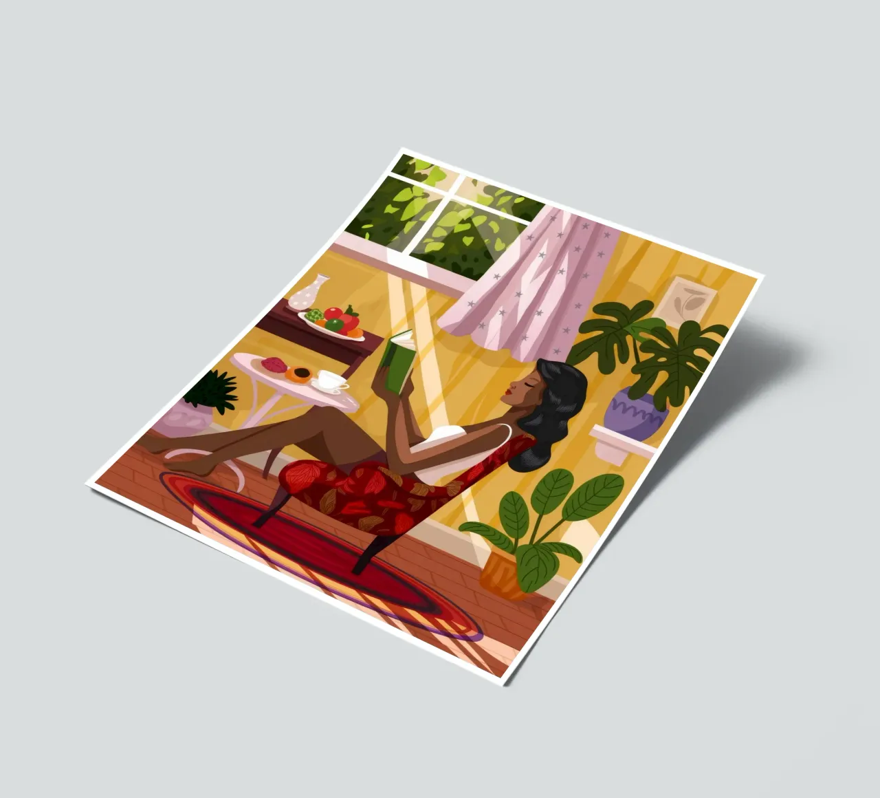 Sunlit Reading Nook sticker sheet by Fine Sanctuary