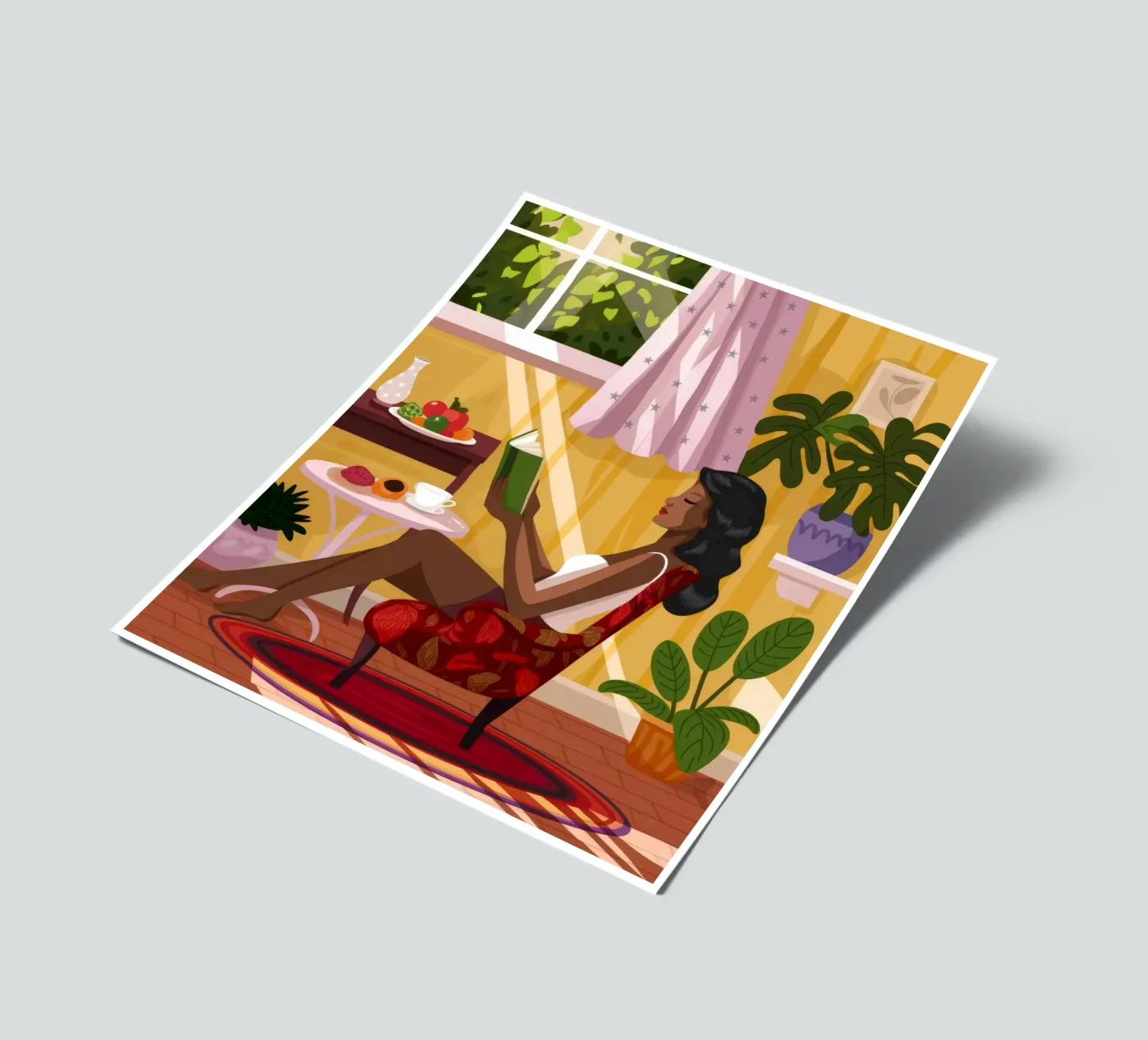Sunlit Reading Nook sticker sheet by Fine Sanctuary