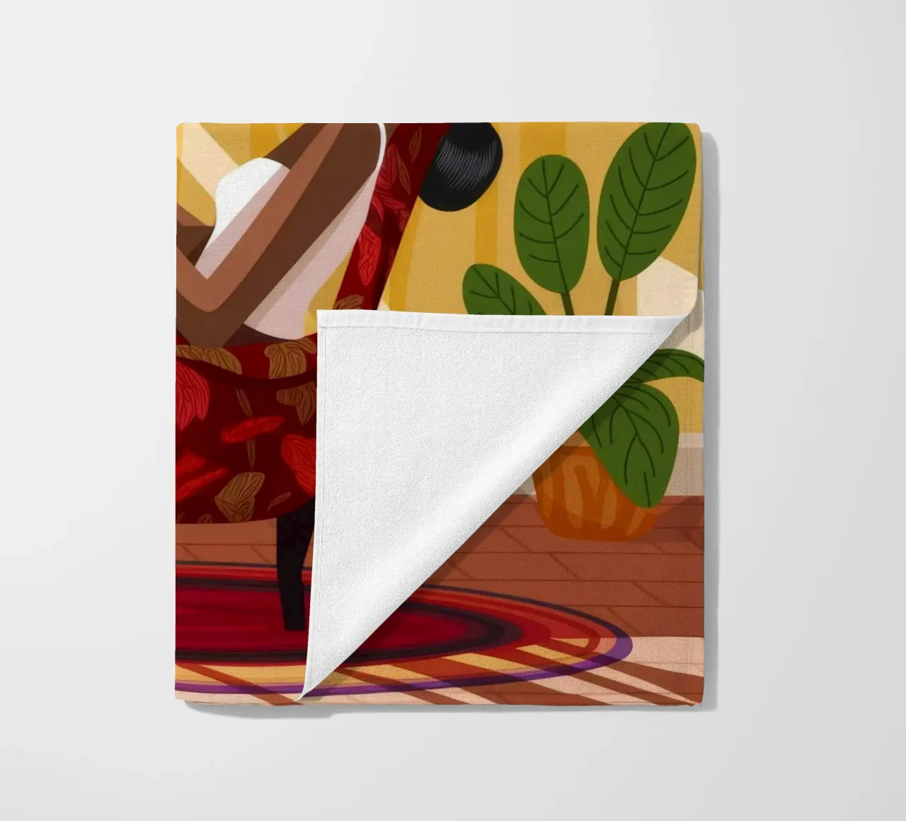 Sunlit Reading Nook beach towel by Fine Sanctuary